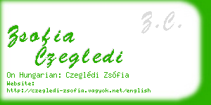 zsofia czegledi business card