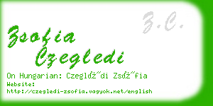 zsofia czegledi business card